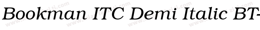 Bookman ITC Demi Italic BT字体转换